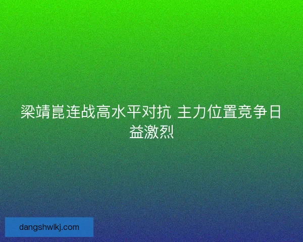 梁靖崑连战高水平对抗 主力位置竞争日益激烈 梁靖崑连战高水平对抗 主力位置竞争日益激烈