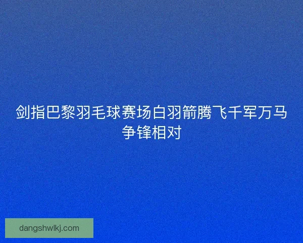 剑指巴黎羽毛球赛场白羽箭腾飞千军万马争锋相对