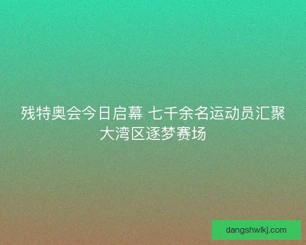 残特奥会今日启幕 七千余名运动员汇聚大湾区逐梦赛场 残特奥会今日启幕 七千余名运动员汇聚大湾区逐梦赛场